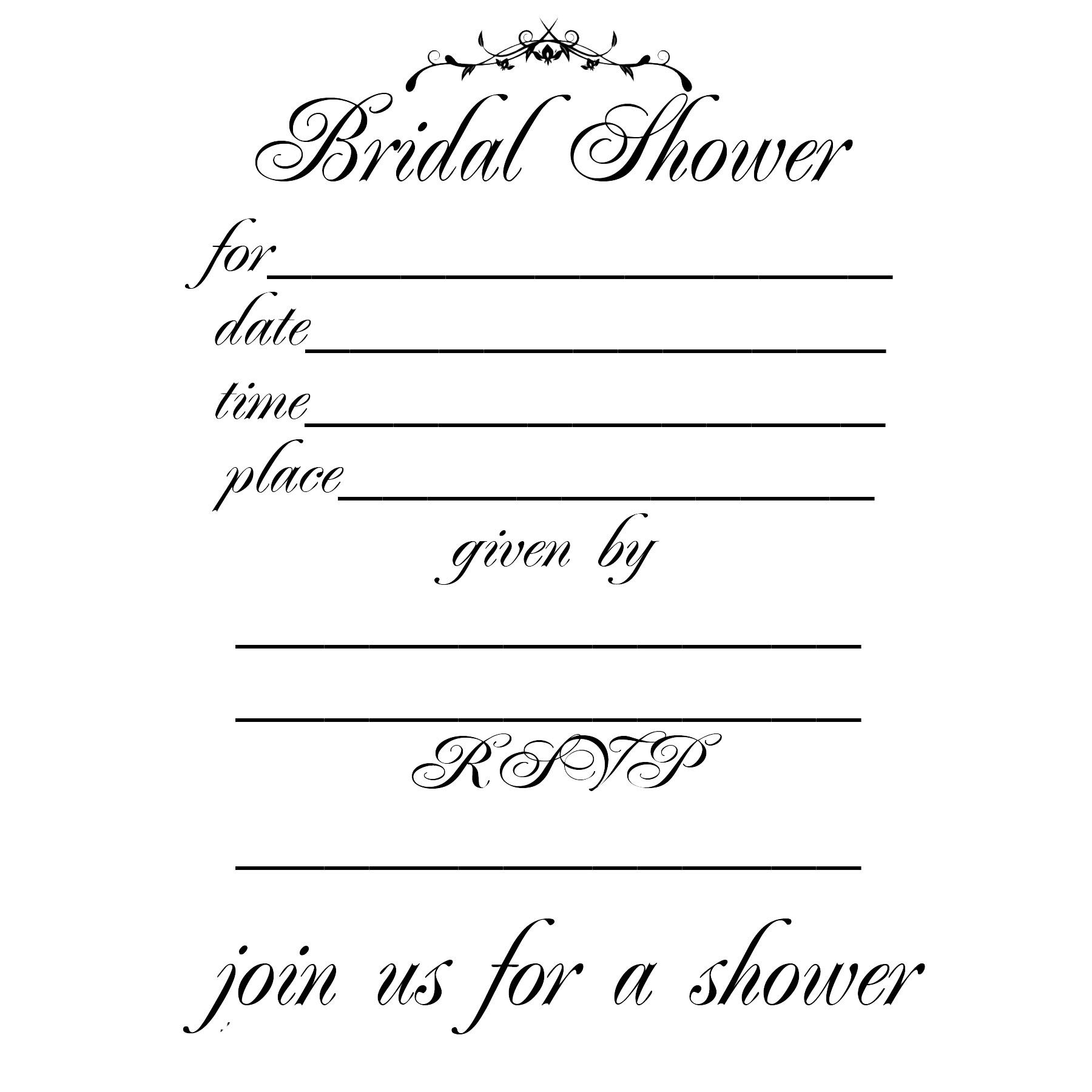 #1828 - Shower Invite - Words